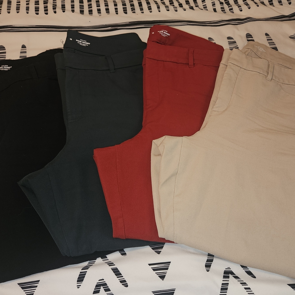 ⛵Old Navy Women’s High-Rise Pixie Skinny Pants Lot (5) – Size 16